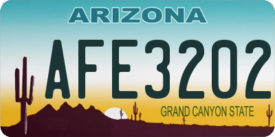 AZ license plate AFE3202