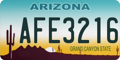 AZ license plate AFE3216