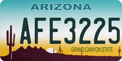 AZ license plate AFE3225