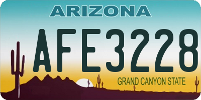 AZ license plate AFE3228