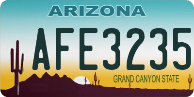 AZ license plate AFE3235