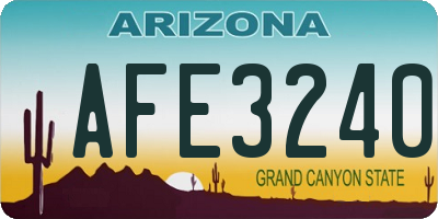 AZ license plate AFE3240
