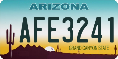 AZ license plate AFE3241