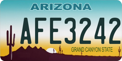 AZ license plate AFE3242