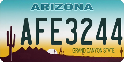 AZ license plate AFE3244