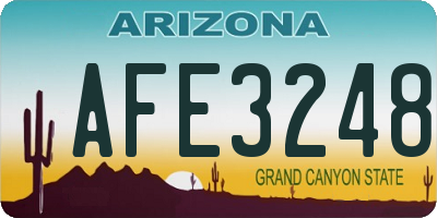 AZ license plate AFE3248