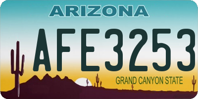 AZ license plate AFE3253
