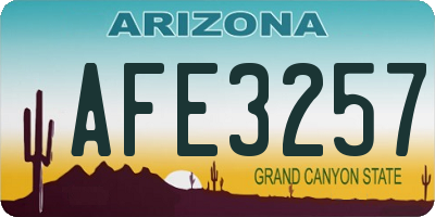 AZ license plate AFE3257