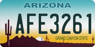 AZ license plate AFE3261