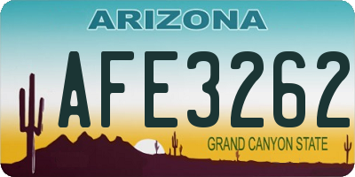 AZ license plate AFE3262