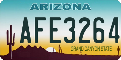 AZ license plate AFE3264
