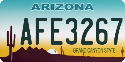 AZ license plate AFE3267