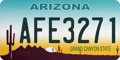 AZ license plate AFE3271