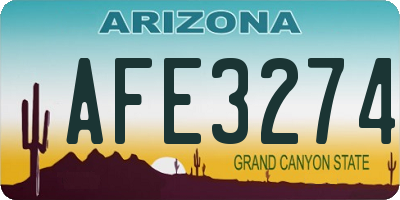 AZ license plate AFE3274