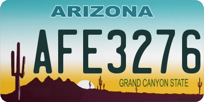 AZ license plate AFE3276