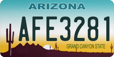 AZ license plate AFE3281