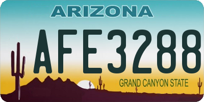 AZ license plate AFE3288