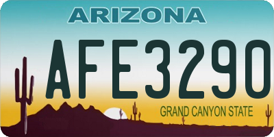 AZ license plate AFE3290