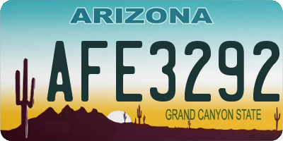 AZ license plate AFE3292