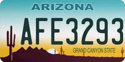 AZ license plate AFE3293