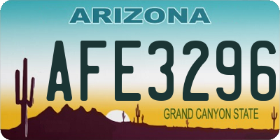 AZ license plate AFE3296