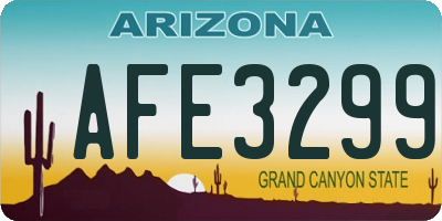 AZ license plate AFE3299