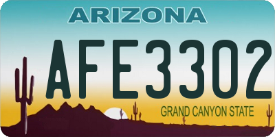 AZ license plate AFE3302
