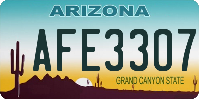 AZ license plate AFE3307