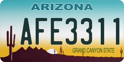 AZ license plate AFE3311