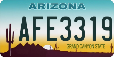 AZ license plate AFE3319