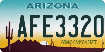 AZ license plate AFE3320