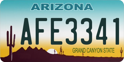 AZ license plate AFE3341