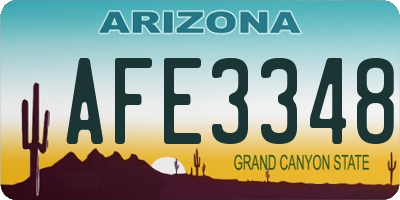 AZ license plate AFE3348