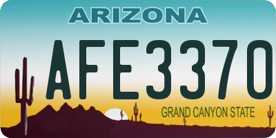 AZ license plate AFE3370