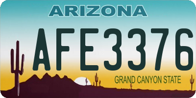 AZ license plate AFE3376
