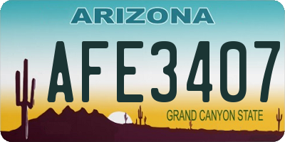 AZ license plate AFE3407