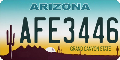AZ license plate AFE3446