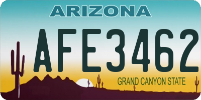 AZ license plate AFE3462