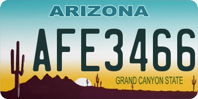 AZ license plate AFE3466