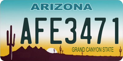 AZ license plate AFE3471