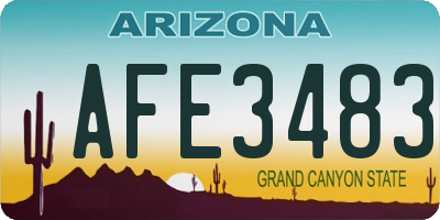 AZ license plate AFE3483
