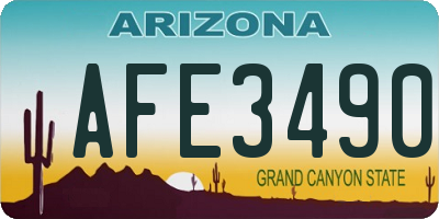 AZ license plate AFE3490
