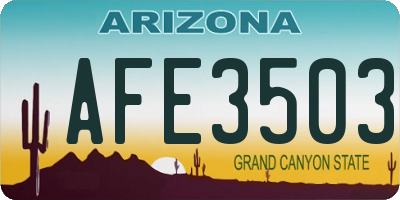 AZ license plate AFE3503