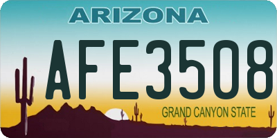 AZ license plate AFE3508