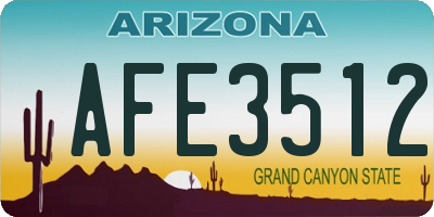 AZ license plate AFE3512