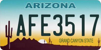 AZ license plate AFE3517