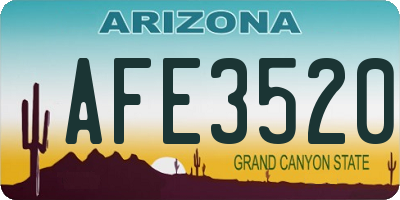 AZ license plate AFE3520