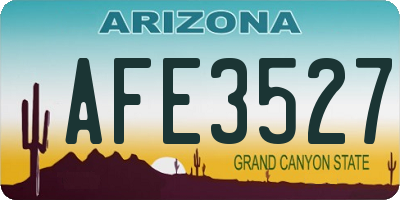 AZ license plate AFE3527