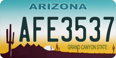 AZ license plate AFE3537
