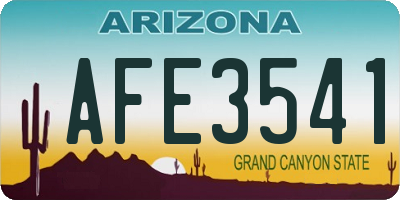 AZ license plate AFE3541
